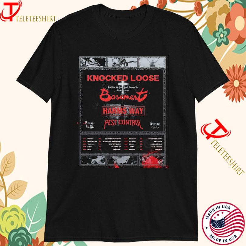 Knocked Loose EU UK Spring Tour 2025, Knocked Loose EU T-shirts