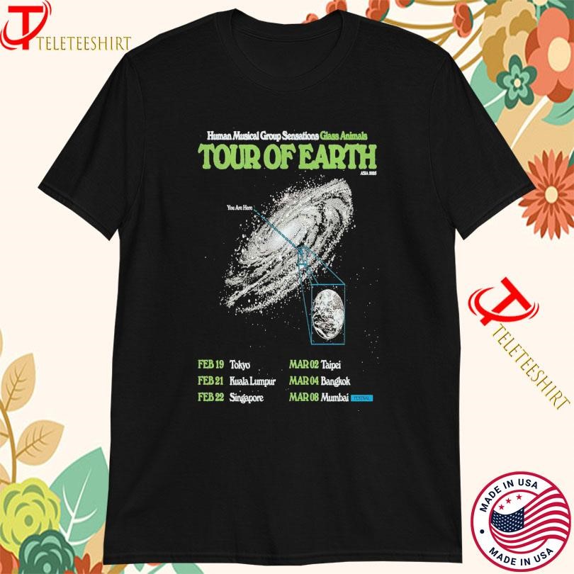 New lass Animals Tour Of Earth Asia 2025, lass Animals Tour T-shirts