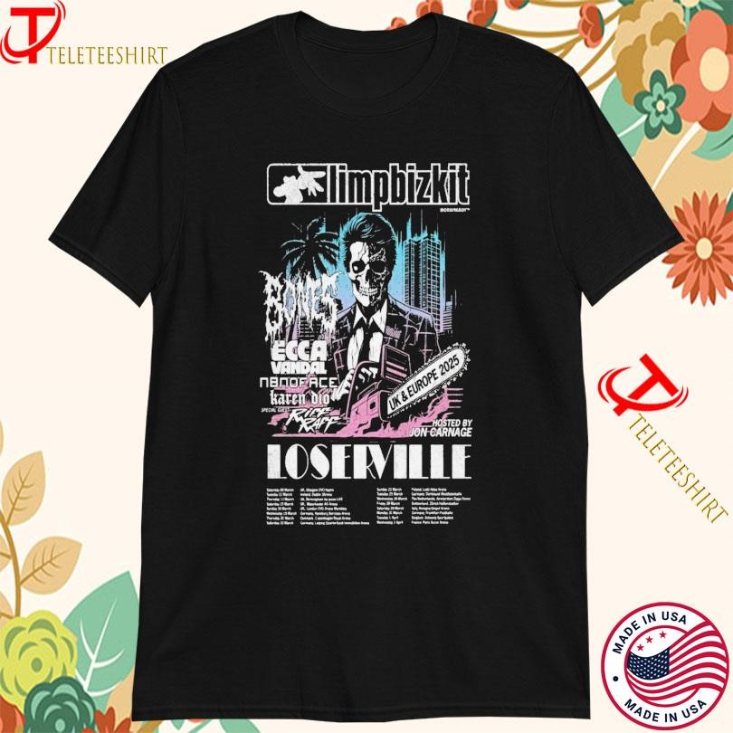 New Limp Bizkit Loserville UK & Europe Tour 2025, Limp Bizkit Loserville T-shirts