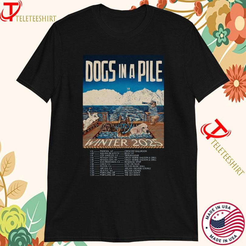 New Dogs In A Pile Winter Tour 2025, Dogs T-shirts