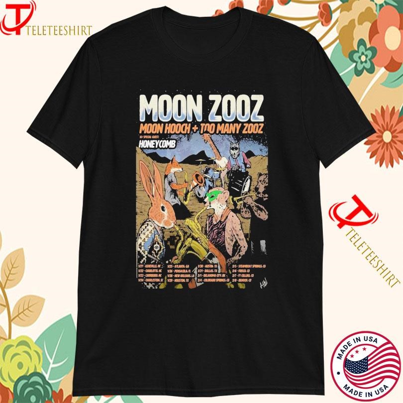 New Moon Hooch And Too Many Zooz Tour 2025, Moon Hooch T-shirts