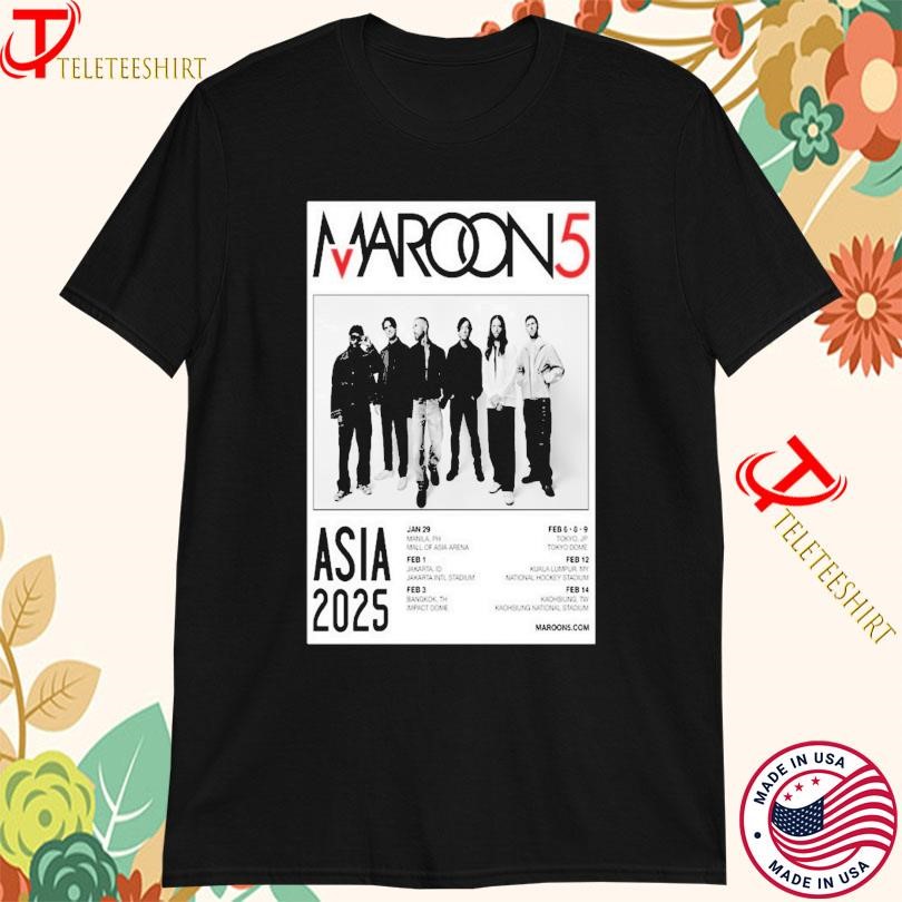 Maroon 5 Asia Tour 2025, Maroon 5 Asia T-shirts