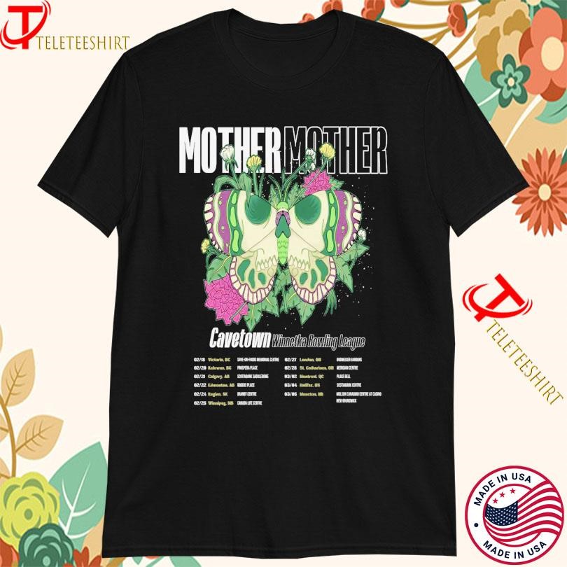 New Mother Mother Cavetown Winnetka Bowling League Tour 2025, Mother Mother Cavetown T-shirts