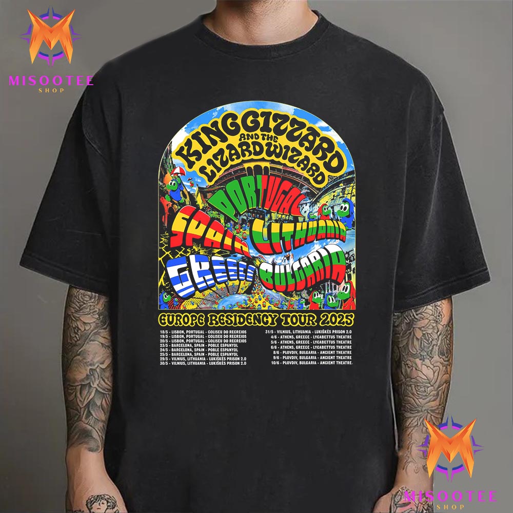 King Gizzard And The Lizard Wizard Europe Residency Tour 2025, King Gizzard T-Shirt