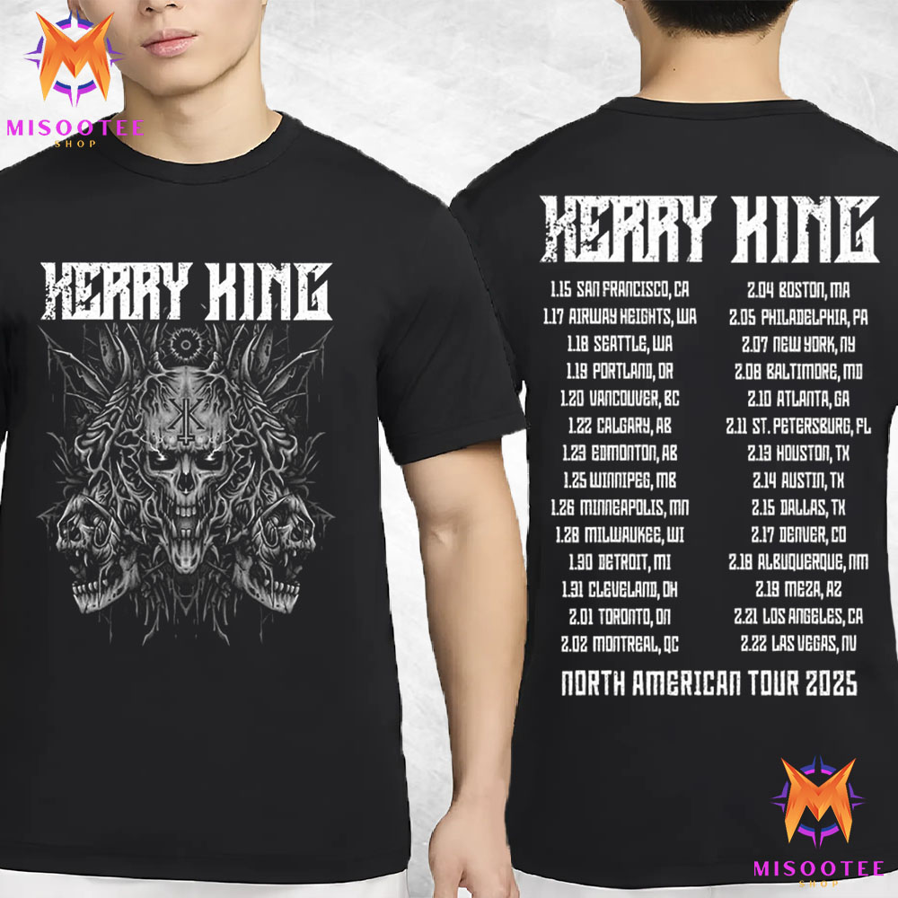 New Kerry King Multi Skull North American Tour 2025 ITIN, Kerry King Multi T-Shirt