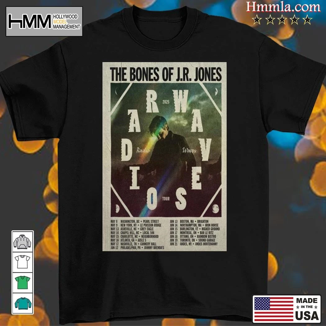 New The Bones of J.R. Jones 2025 Turn The Radio On Tour, The Bones T-Shirt