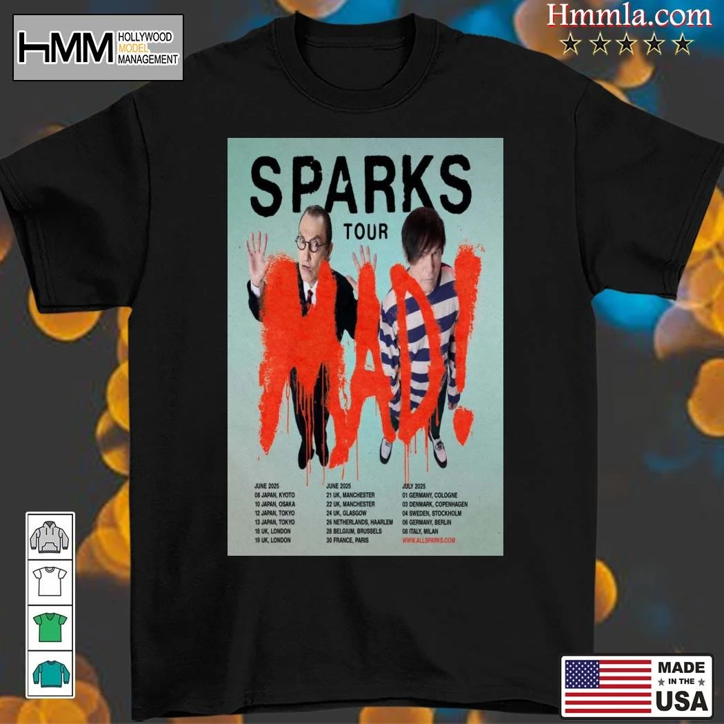 New Sparks Tour 2025 Mad, Sparks Tour T-Shirt