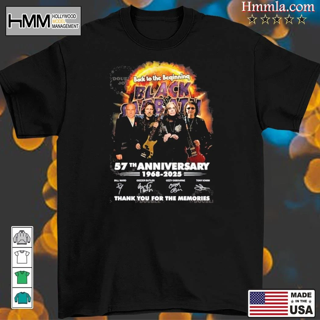 New Black Sabbath 57th Anniversary 2025 Thank You For The Memories, Black Sabbath T-Shirt