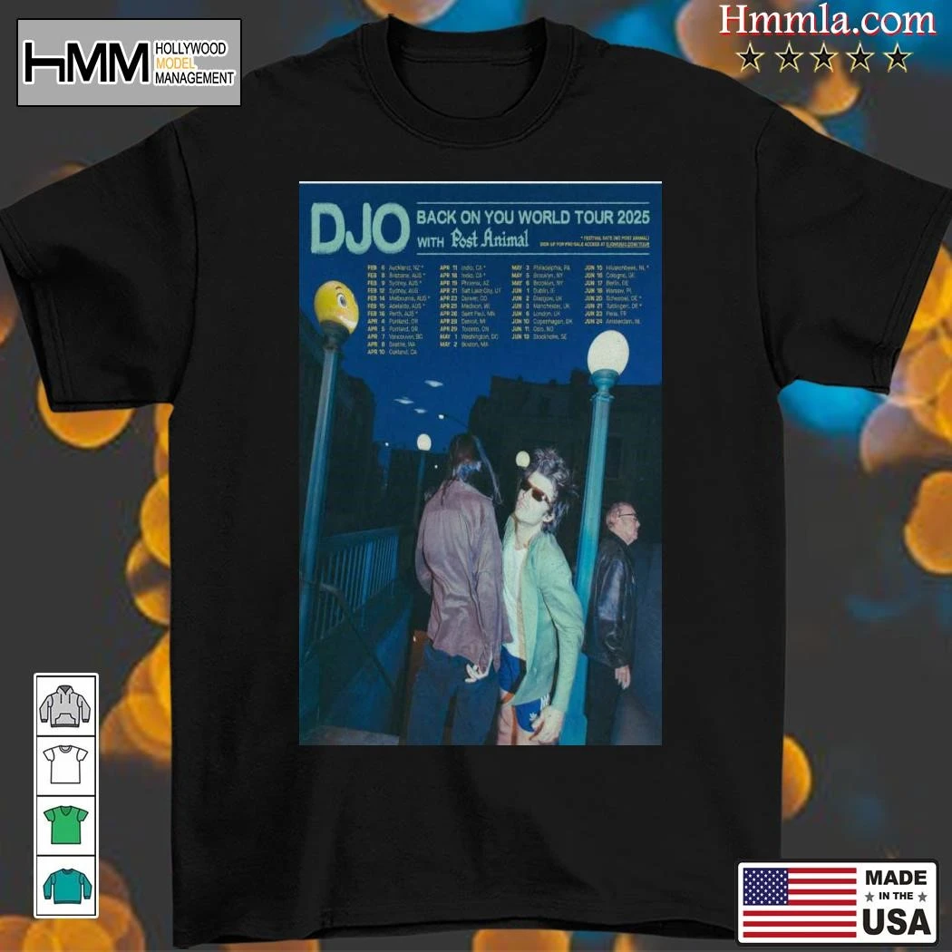 New Djo Back On You World Tour 2025, Djo Back T-Shirt