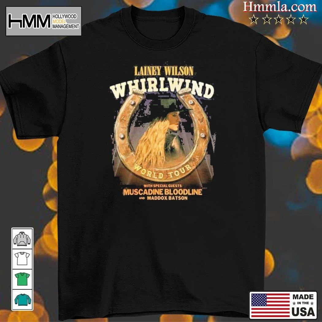 New Lainey Wilson Whirlwind World Tour 2025 Official Concert, Lainey Wilson T-Shirt