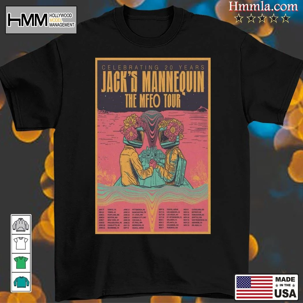 New Celebrating 20 Years Jacks Mannequin The MFEO Tour 2025, Celebrating 20 T-Shirt