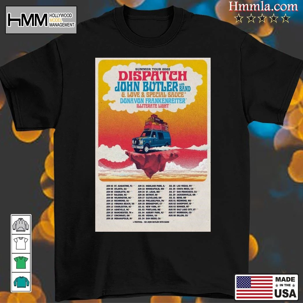 New John Butler With Summer Tour 2025, John Butler T-Shirt