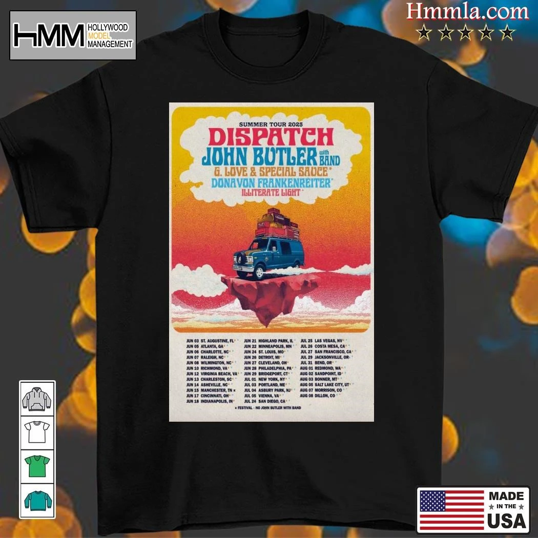 New Dispatch Summer Tour 2025, Dispatch Summer T-Shirt