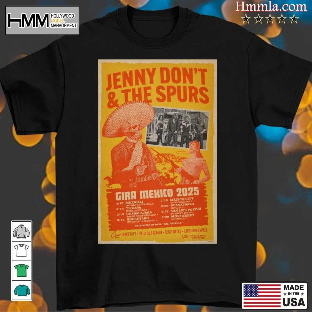 New Jenny Dont And The Spurs Gira Mexico 2025 Tour, Jenny Dont T-Shirt