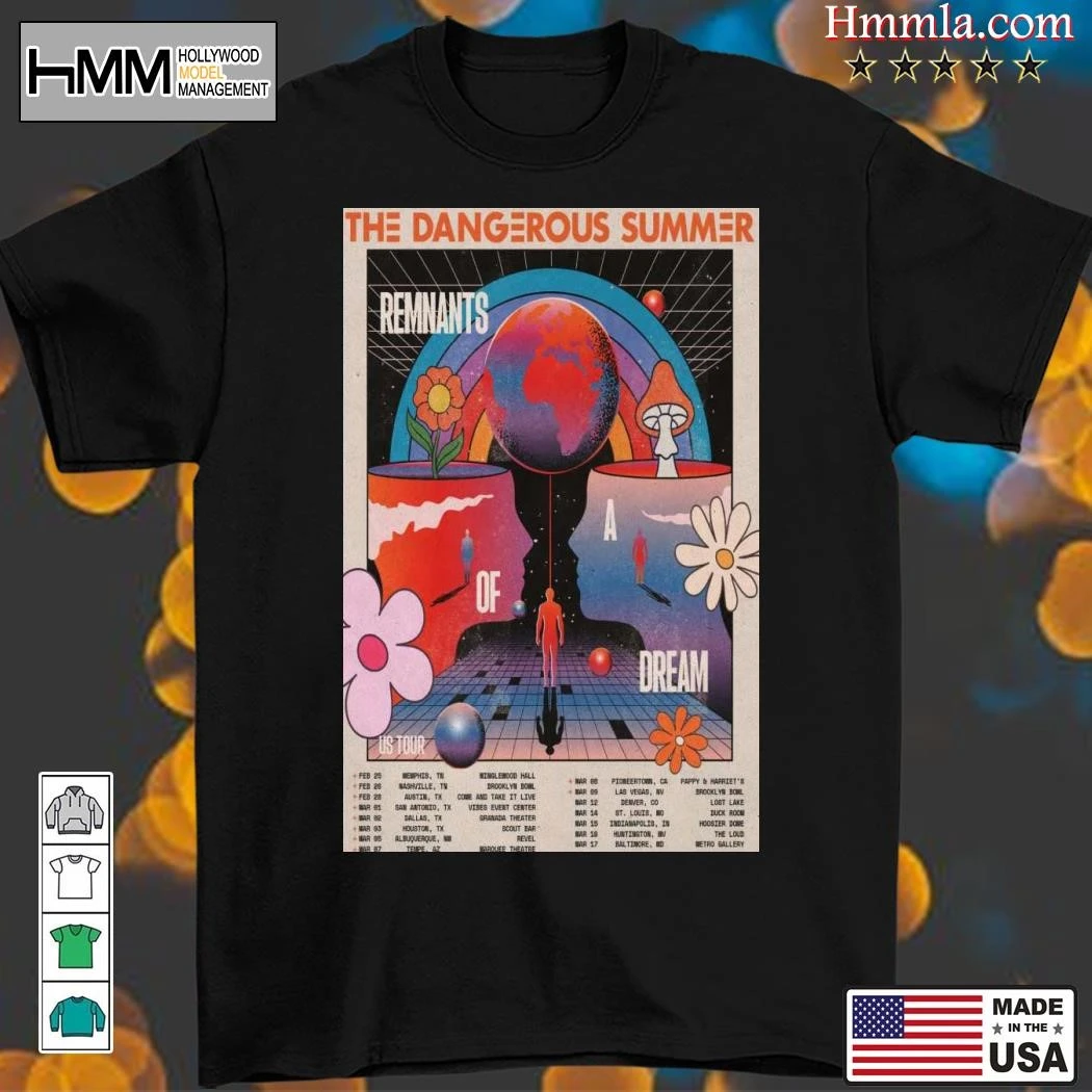 New The Dangerous Summer Remnants Of A Dream US 2025 Tour, The Dangerous T-Shirt