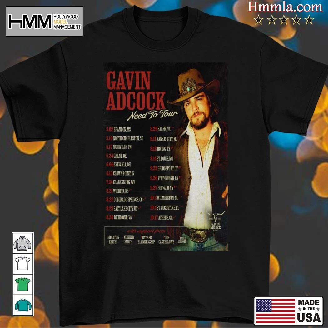 New Gavin Adcock Limited Need To Tour Support From 2025, Gavin Adcock T-Shirt
