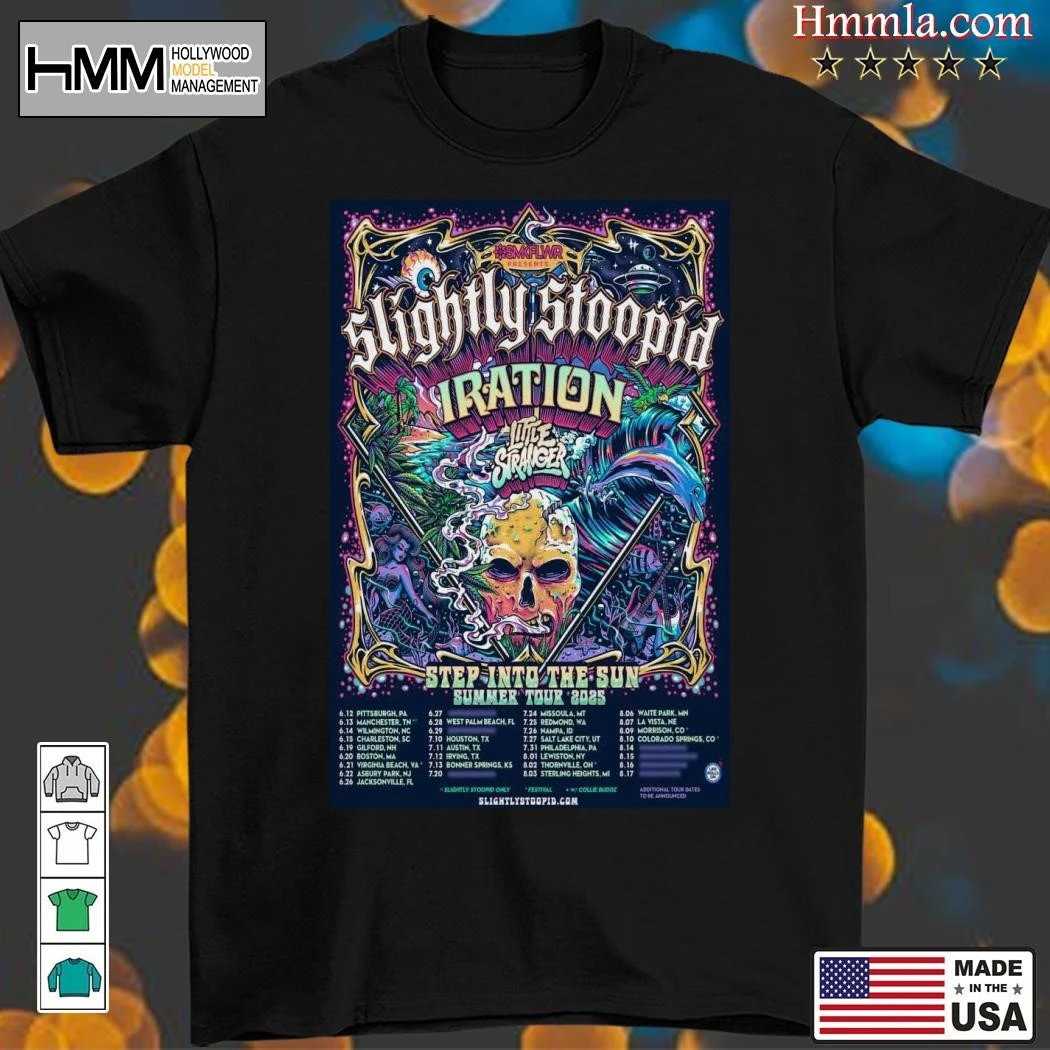 New Slightly Stoopid Step In To The Sun Summer 2025 Tour, Slightly Stoopid T-Shirt