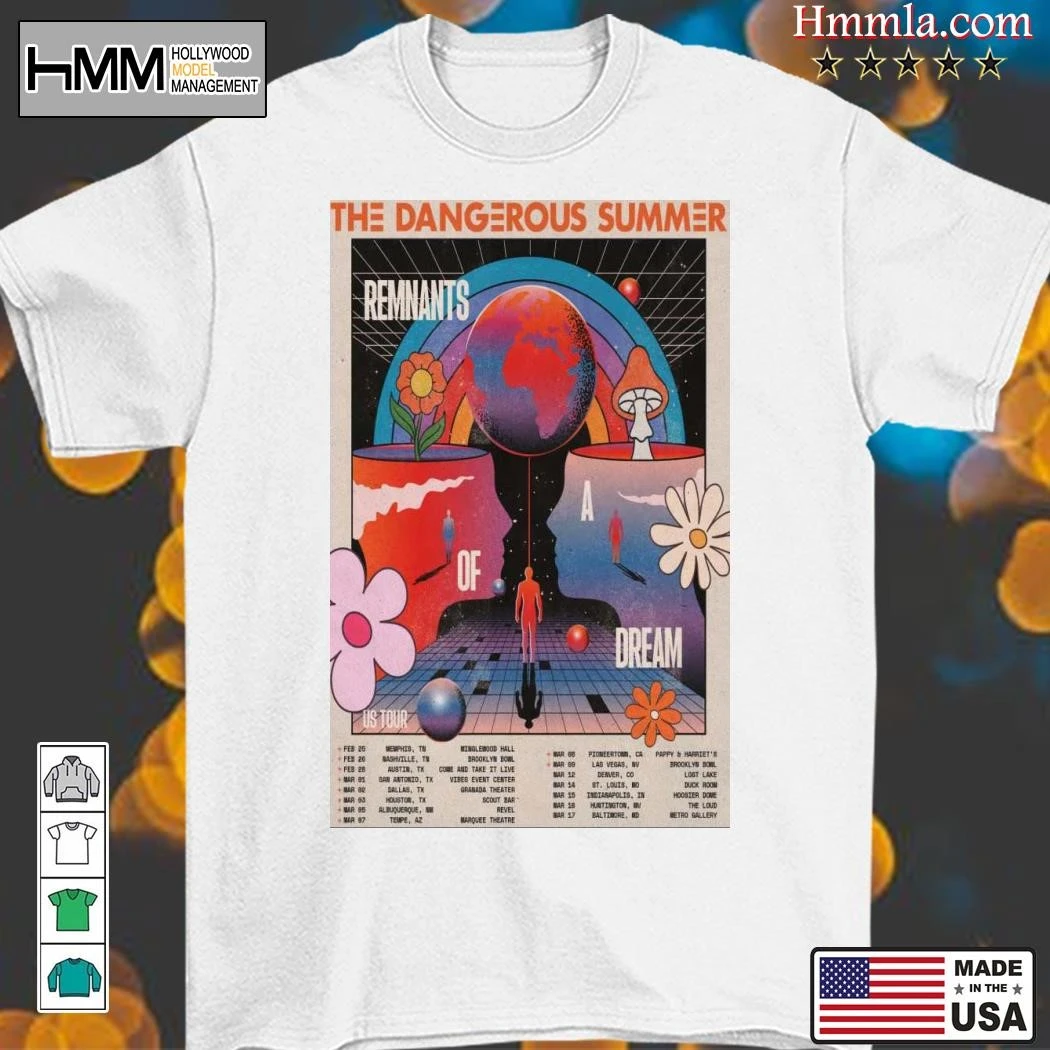 New The Dangerous Summer Tour Remnants Of A Dream 2025, The Dangerous T-Shirt