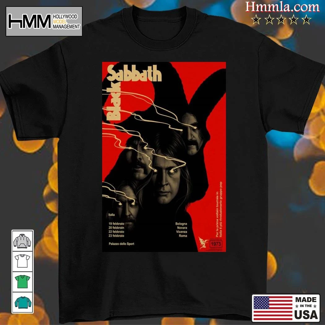 New Black Sabbath Italy Tour February 2025, Black Sabbath T-Shirt