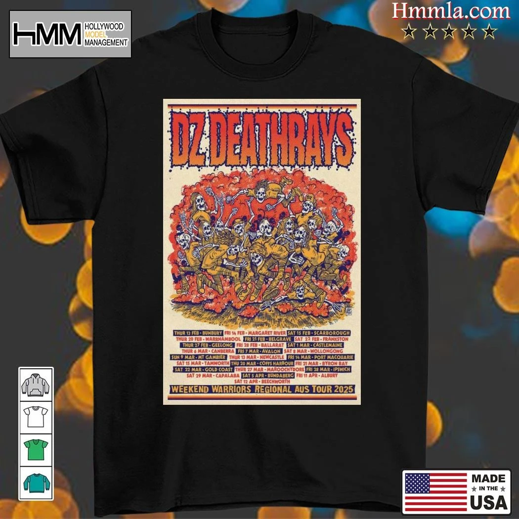 New DZ DEATHRAYS Aus Tour 2025, DZ DEATHRAYS T-Shirt