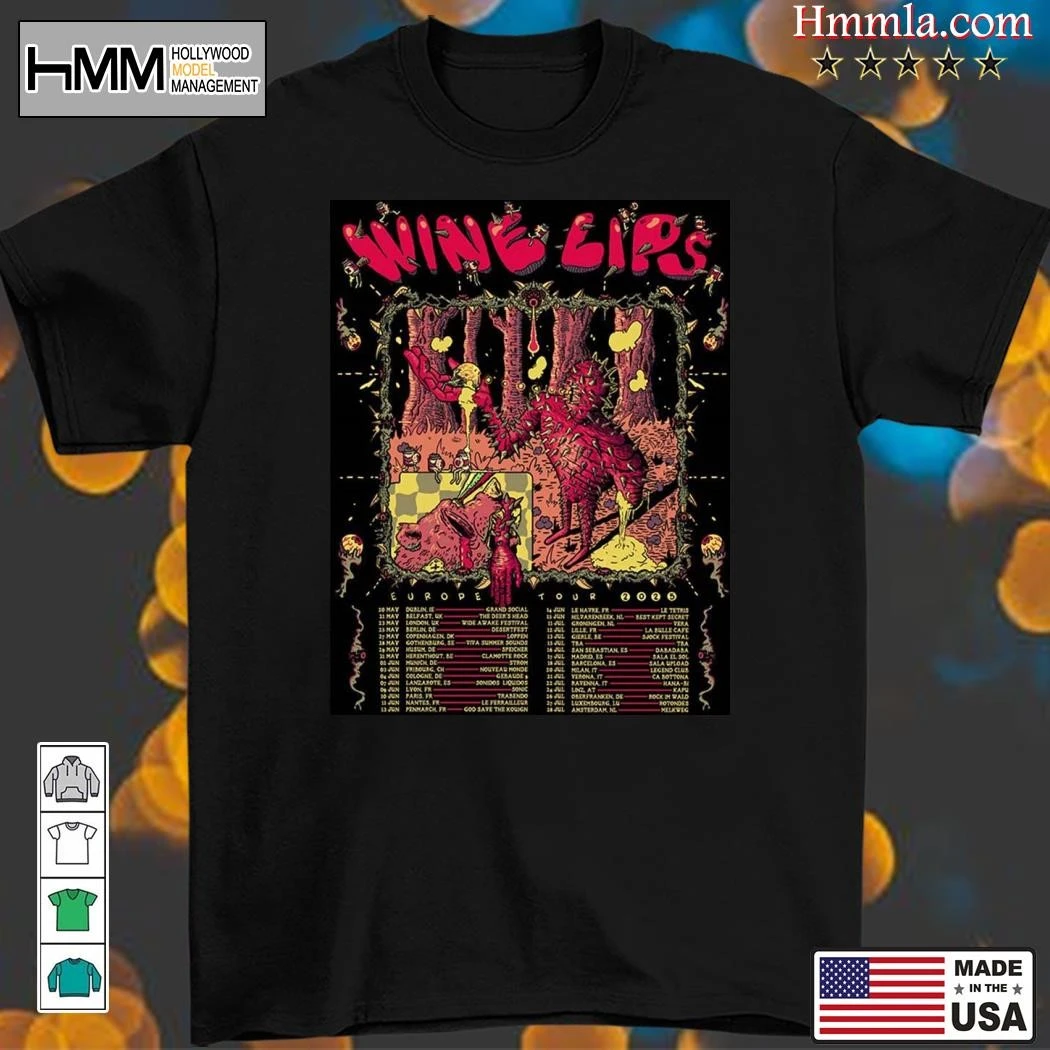 Wine Lips Europe Tour 2025 Tour, Wine Lips T-Shirt