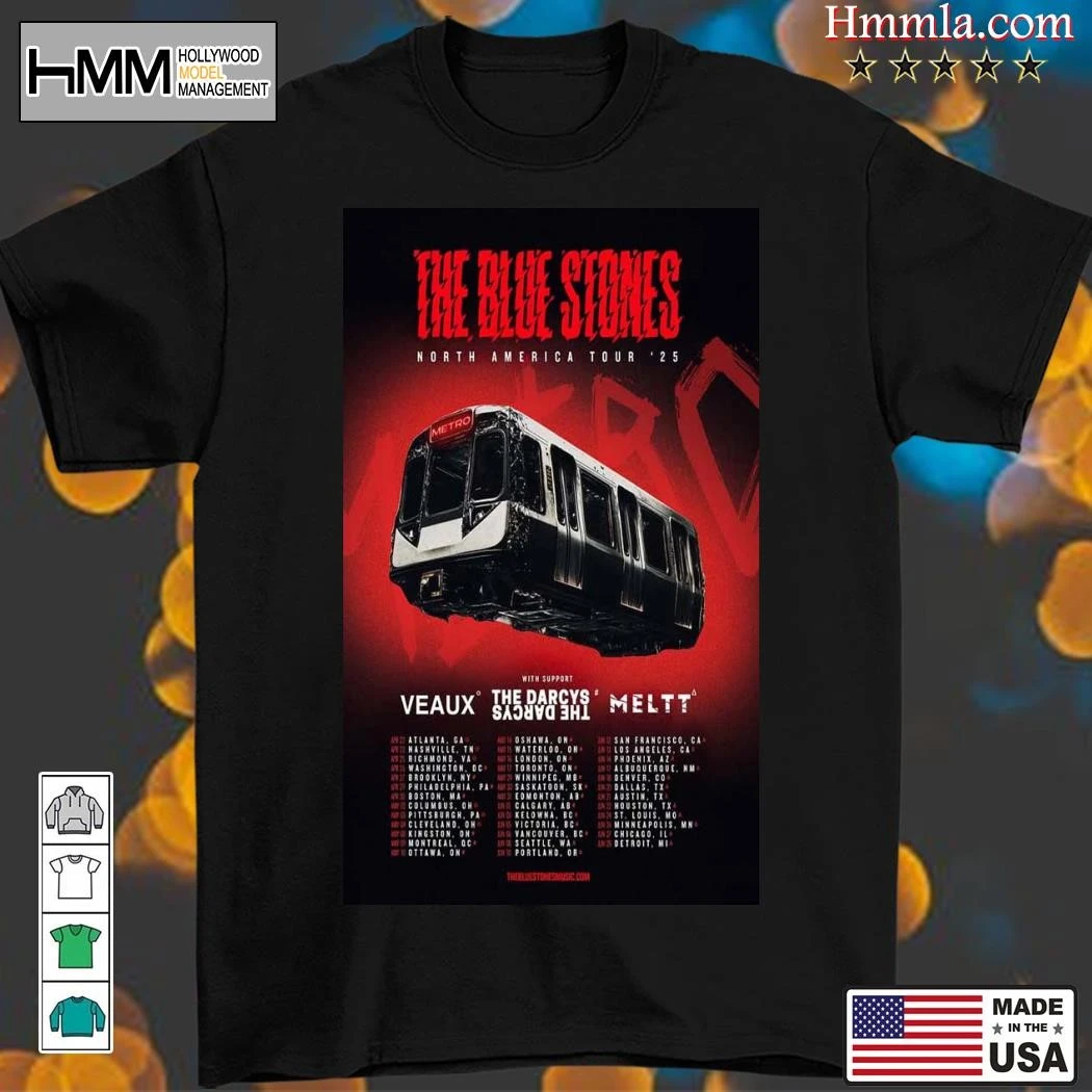 New The Blue Stones North America Tour 2025 Schedule List Date shurt, The Blue T-Shirt