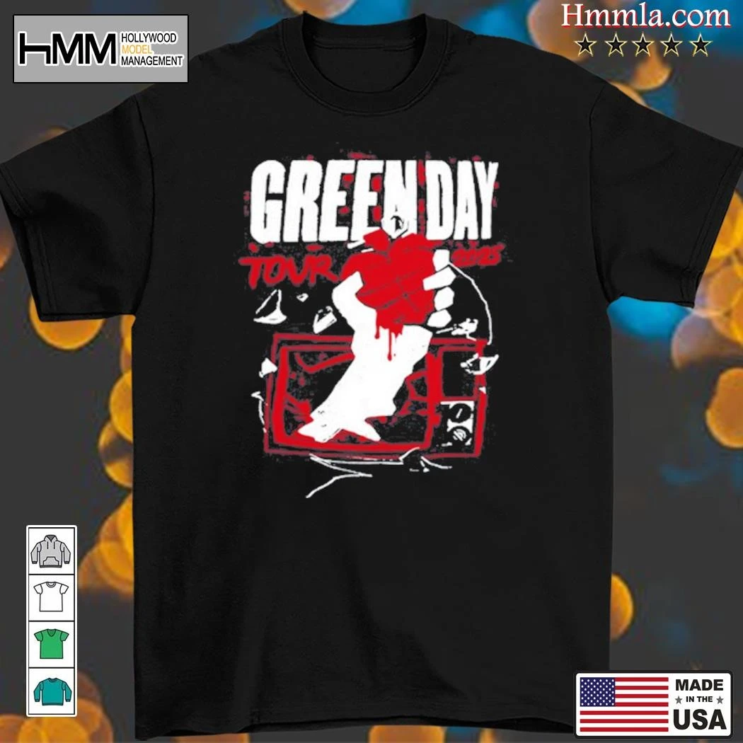 New Green Day Tour 2025 Black, Green Day T-Shirt