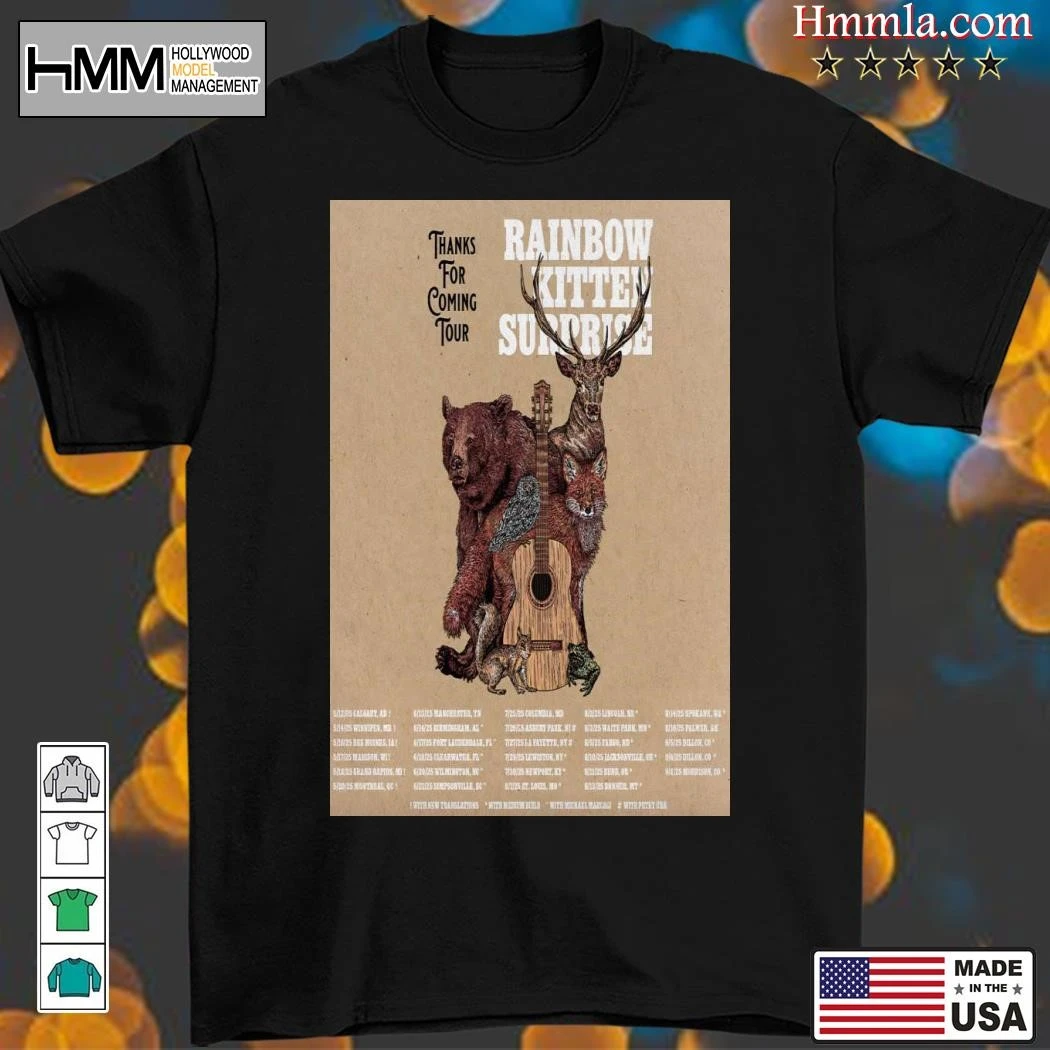 New Rainbow Kitten Surprise Thanks For Coming Tour 2025, Rainbow Kitten T-Shirt
