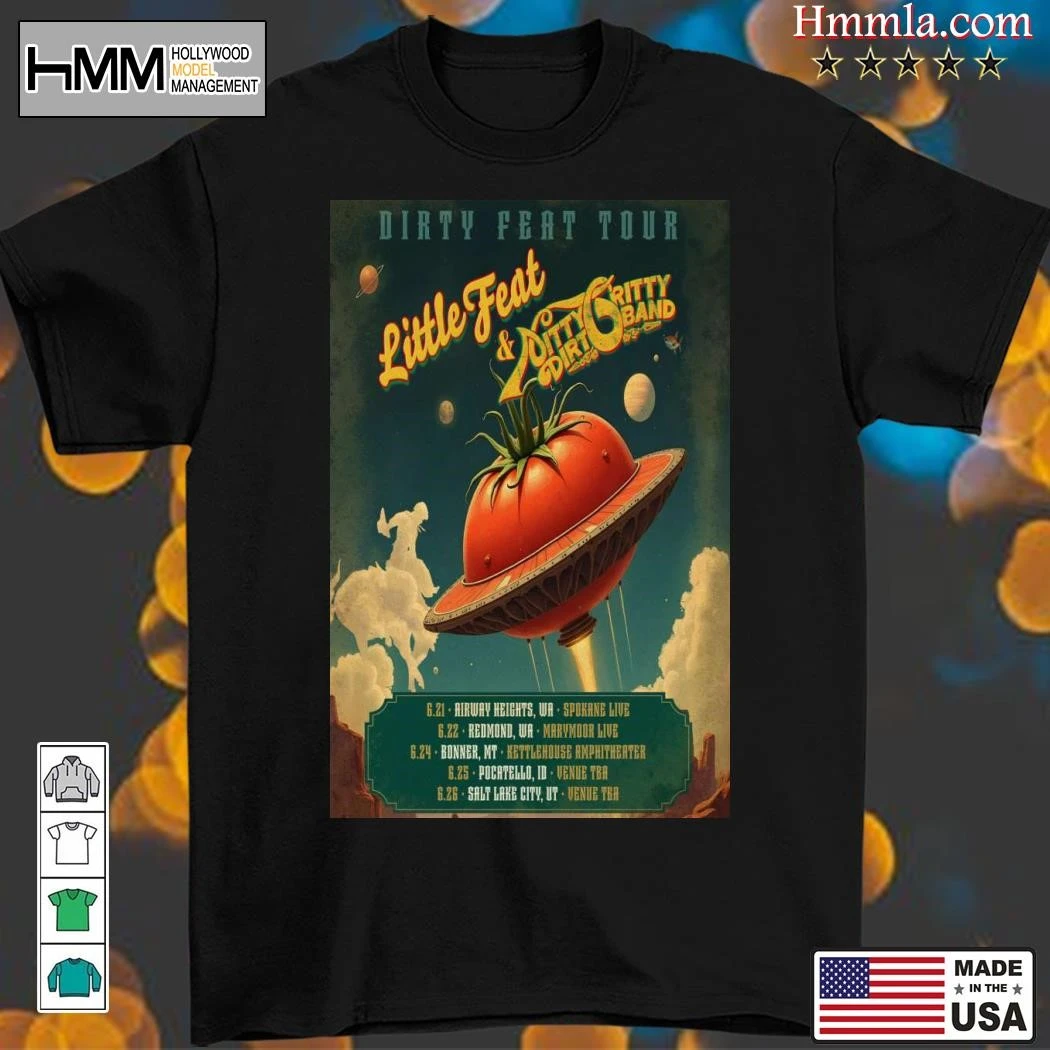 New Little Feat And Nitty Gritty Dirt Band Dirty Feat 2025 Tour, Little Feat T-Shirt