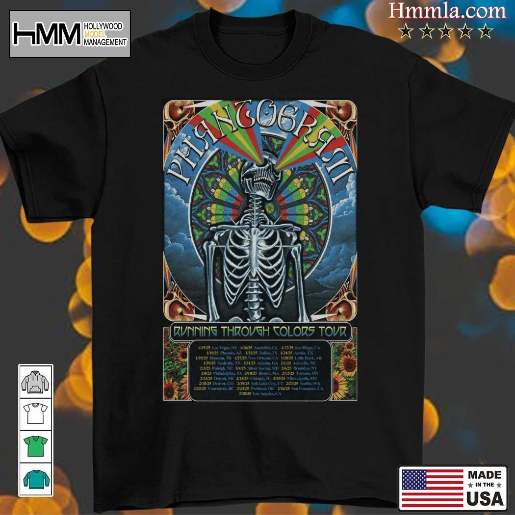PHANTOGRAM Running Through Colors 2025 Tour, PHANTOGRAM Running T-Shirt