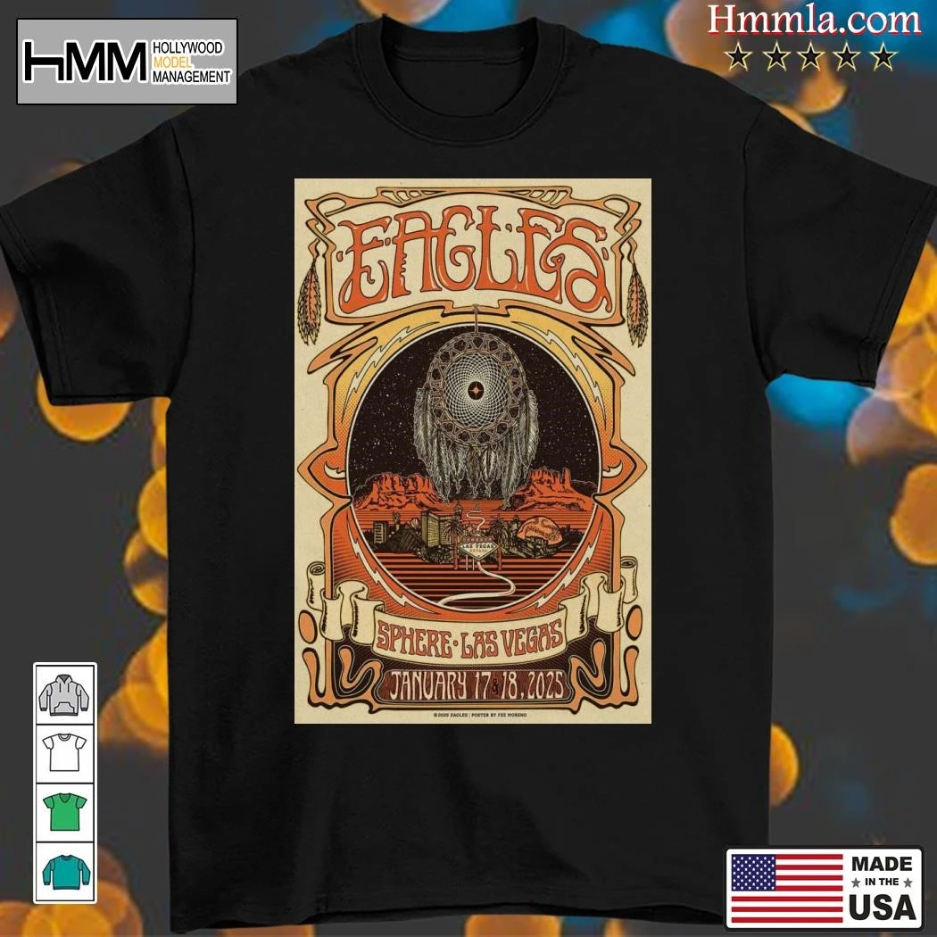 New 2025 Eagles Tour Las Vegas, 2025 Eagles T-Shirt