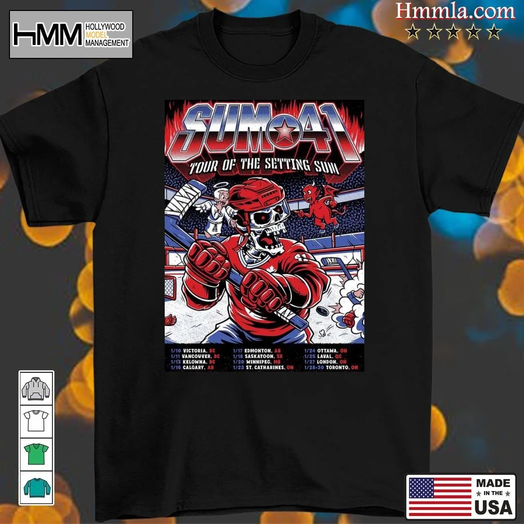 New Sum 41 Official Date List Tour Of The Setting Sum On January 2025, Sum 41 T-Shirt