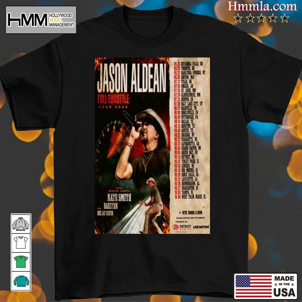 New Full Throttle Tour 2025 Jason Aldean, Full Throttle T-Shirt