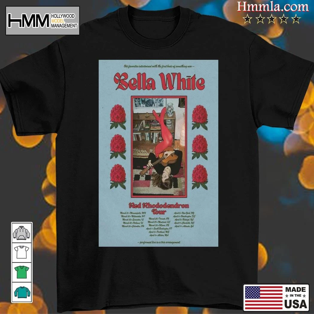 New Bella White Tour Red Rhododendron 2025, Bella White T-Shirt