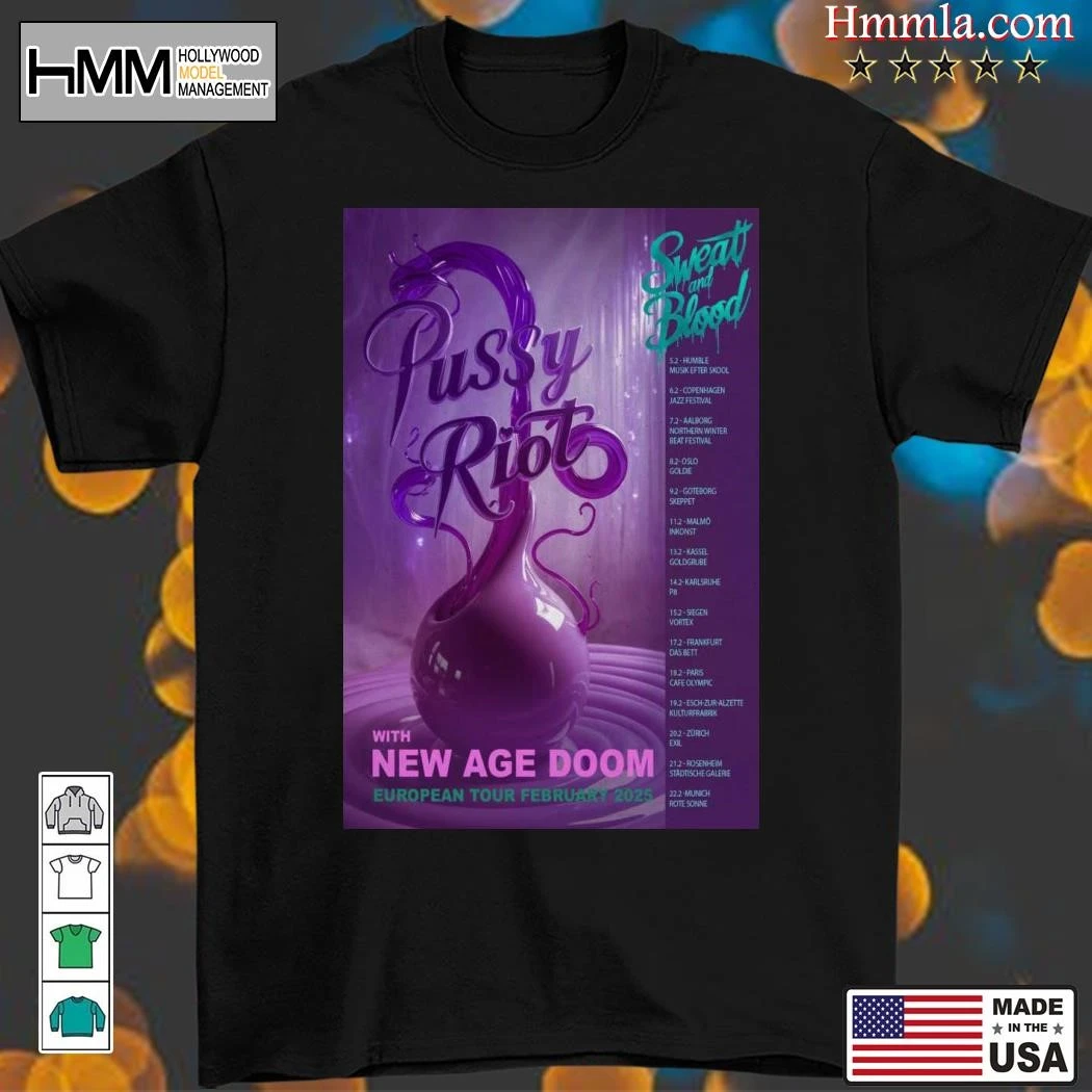New Pussy Riot European Tour February 2025, Pussy Riot T-Shirt