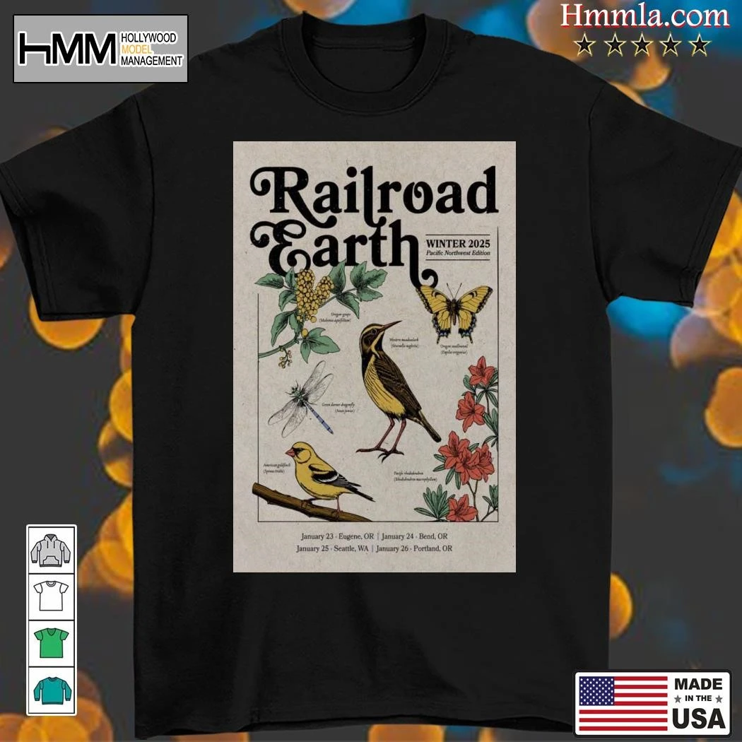 New Railroad Earth 2025 Winter Tour, Railroad Earth T-Shirt