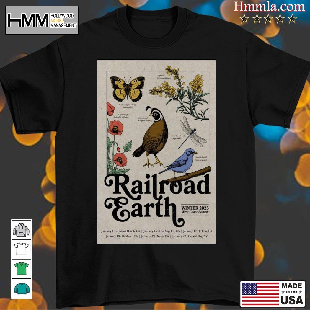 New Railroad Earth 2025 Winter Tour, Railroad Earth T-Shirt