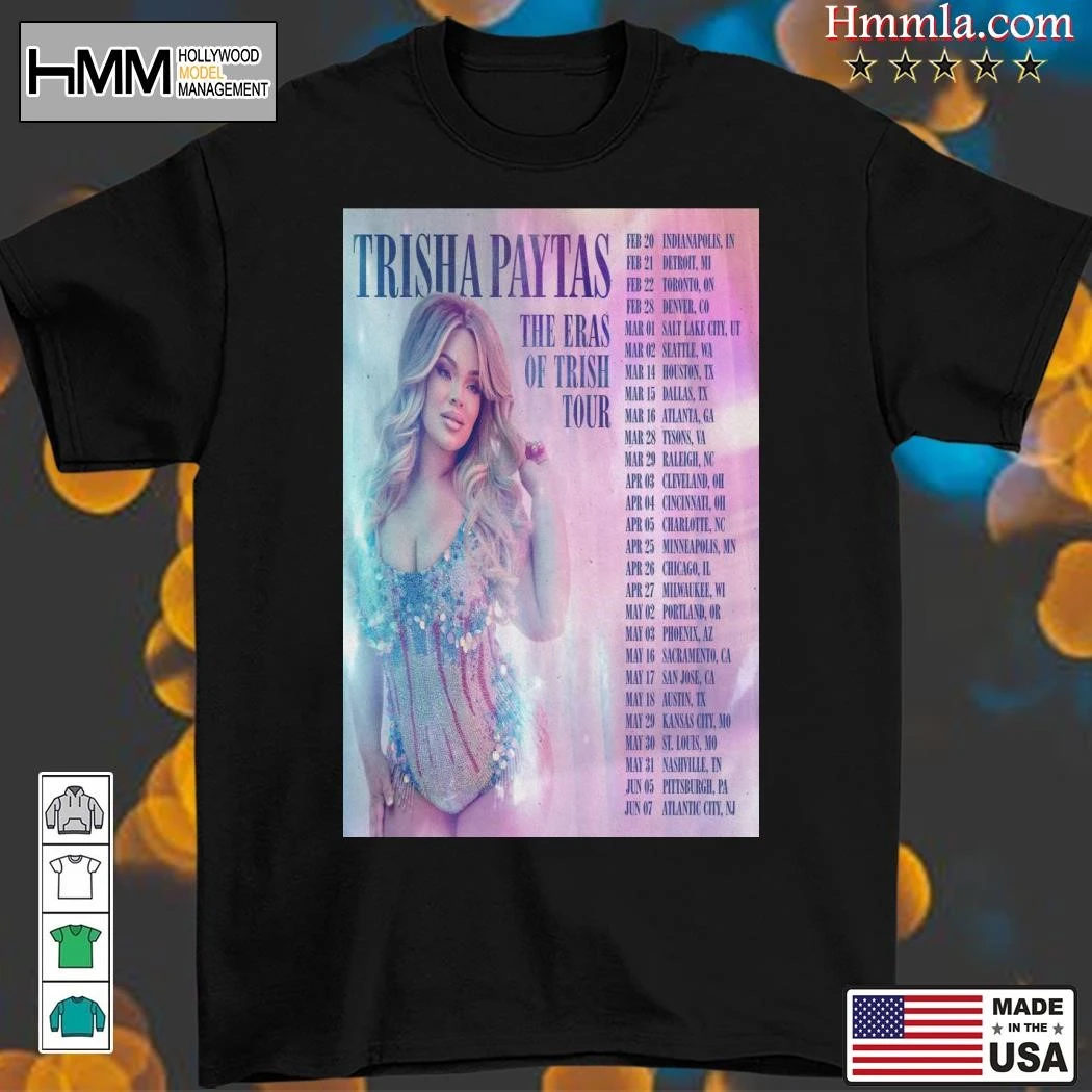 New Trisha Paytas Hacmon 2025 Feb & Mar The Eras Of Trish Tour, Trisha Paytas T-Shirt