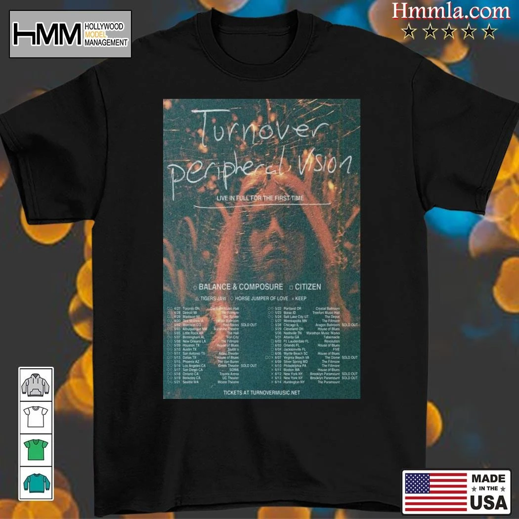 New Peripheral Vision Tour 2025 Turnover Event, Peripheral Vision T-Shirt