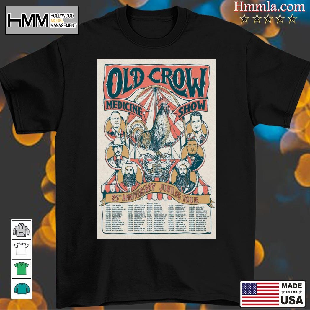 Old Crow Medicine Show 2025 25th Anniversary Jubilee Tour, Old Crow T-Shirt