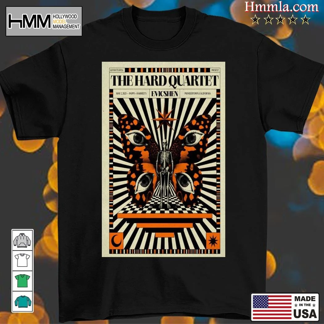New The Hard Quartet At Pappy & Harriets In Pioneertown 2025 Tour, The Hard T-Shirt
