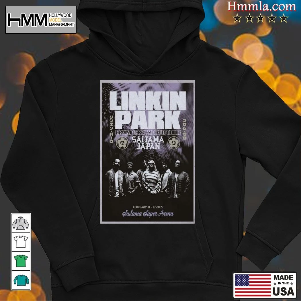 New Linkin Park Feb 2025 Saitama Japan From Zero World Tour, Linkin Park Hoodies