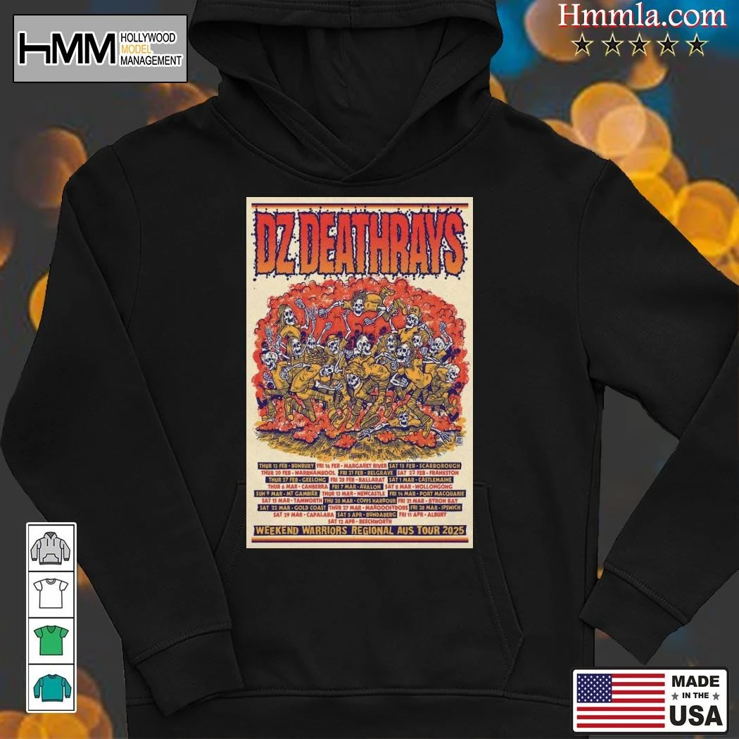 New DZ DEATHRAYS Aus Tour 2025, DZ DEATHRAYS Hoodies