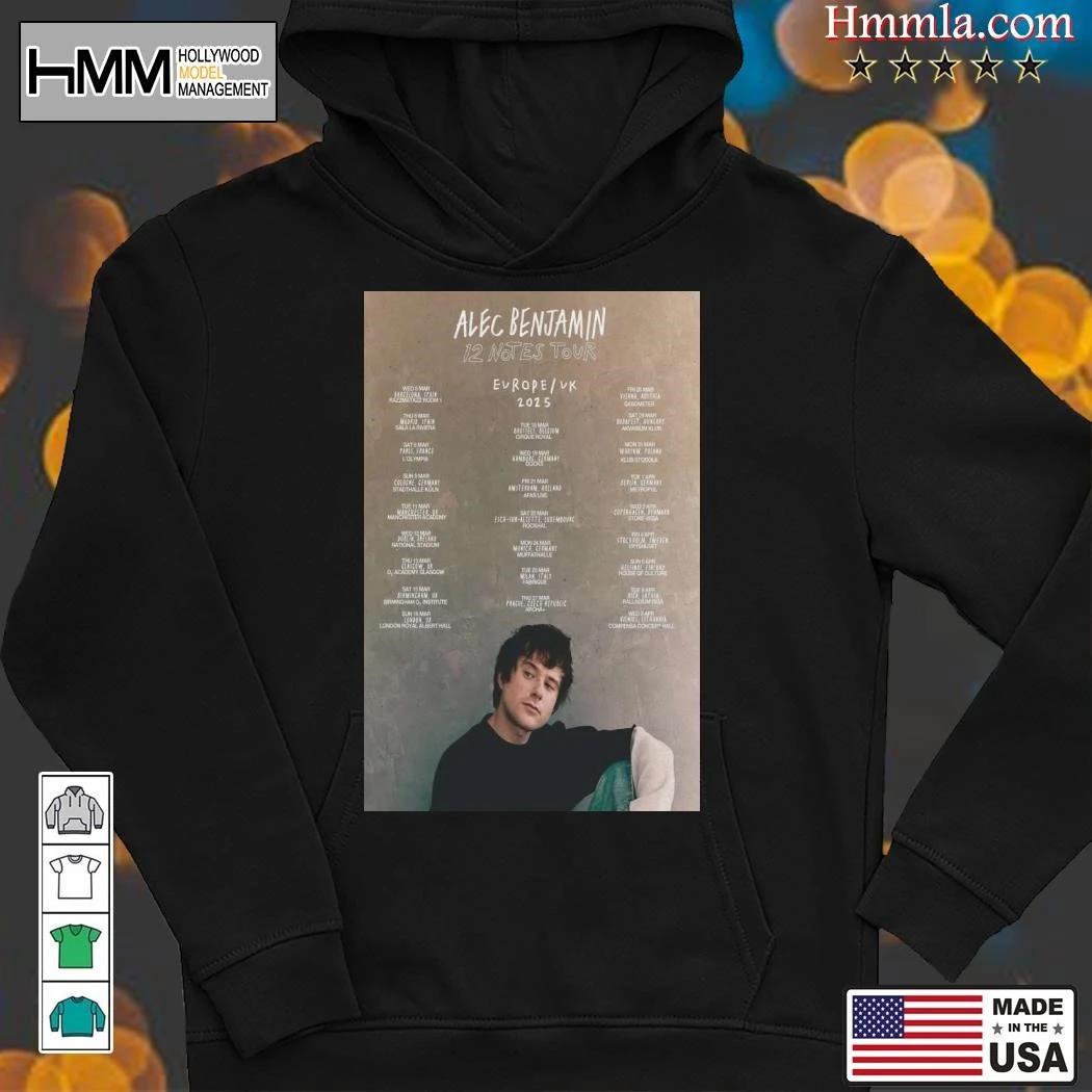 New Alec Benjamin EU UK Tour 2025, Alec Benjamin Hoodies
