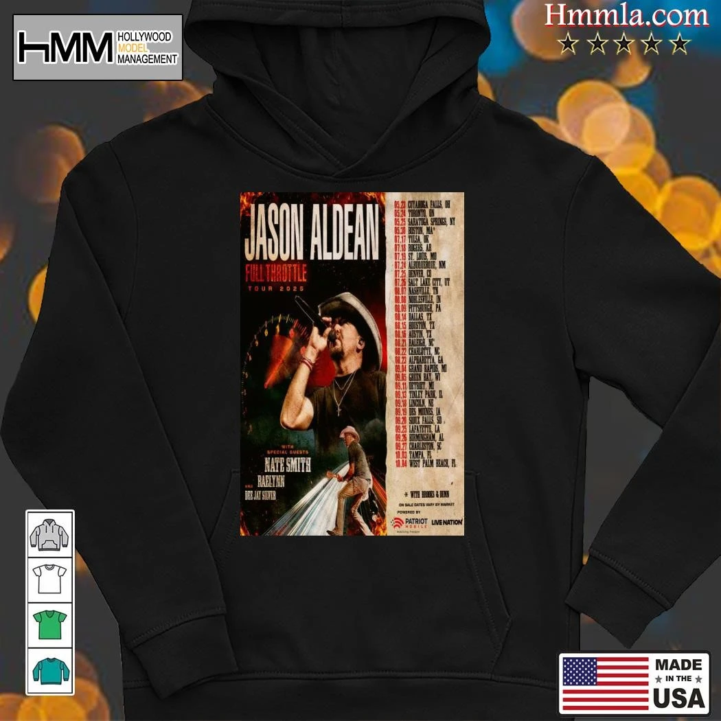 New Full Throttle Tour 2025 Jason Aldean, Full Throttle Hoodies