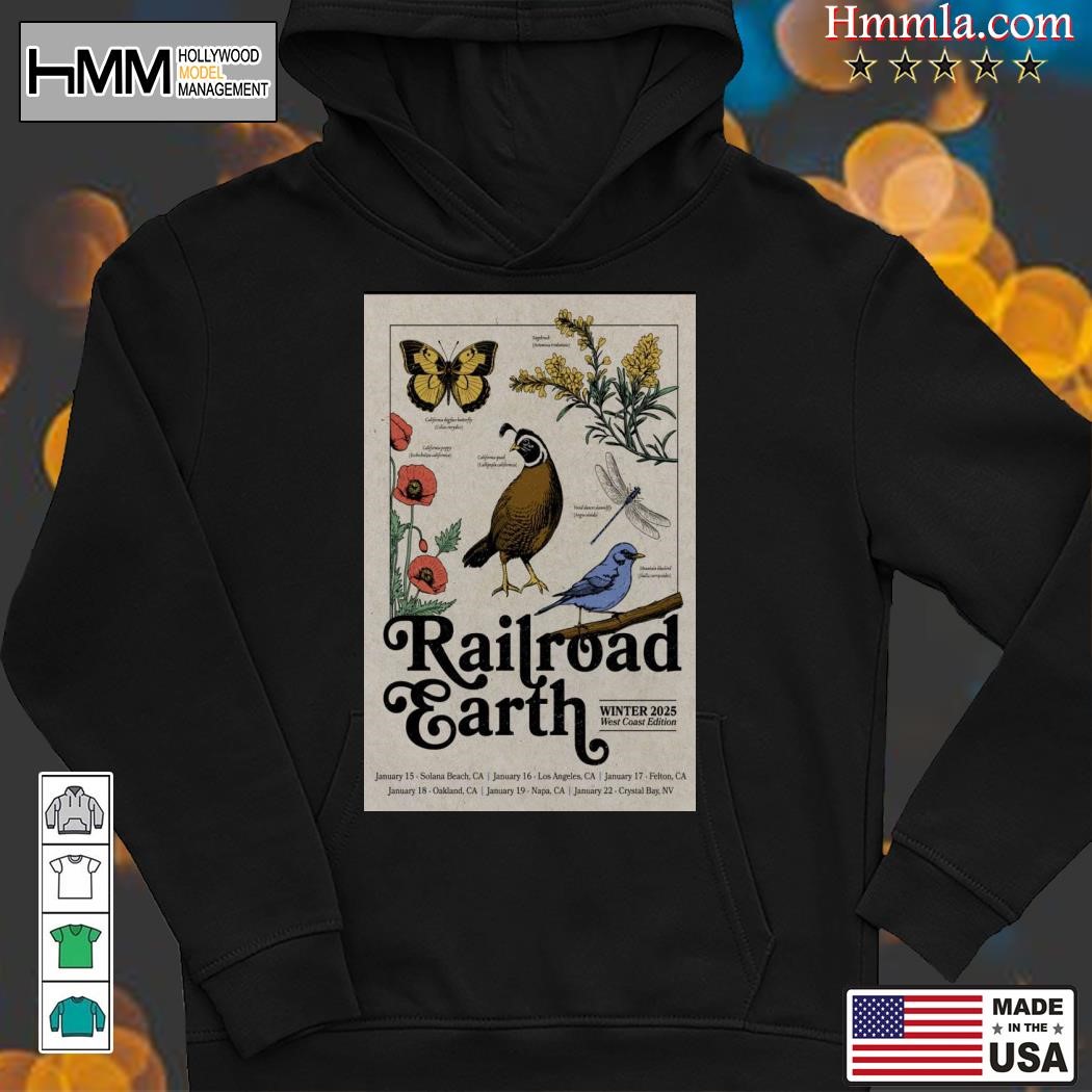 New Railroad Earth 2025 Winter Tour, Railroad Earth Hoodies