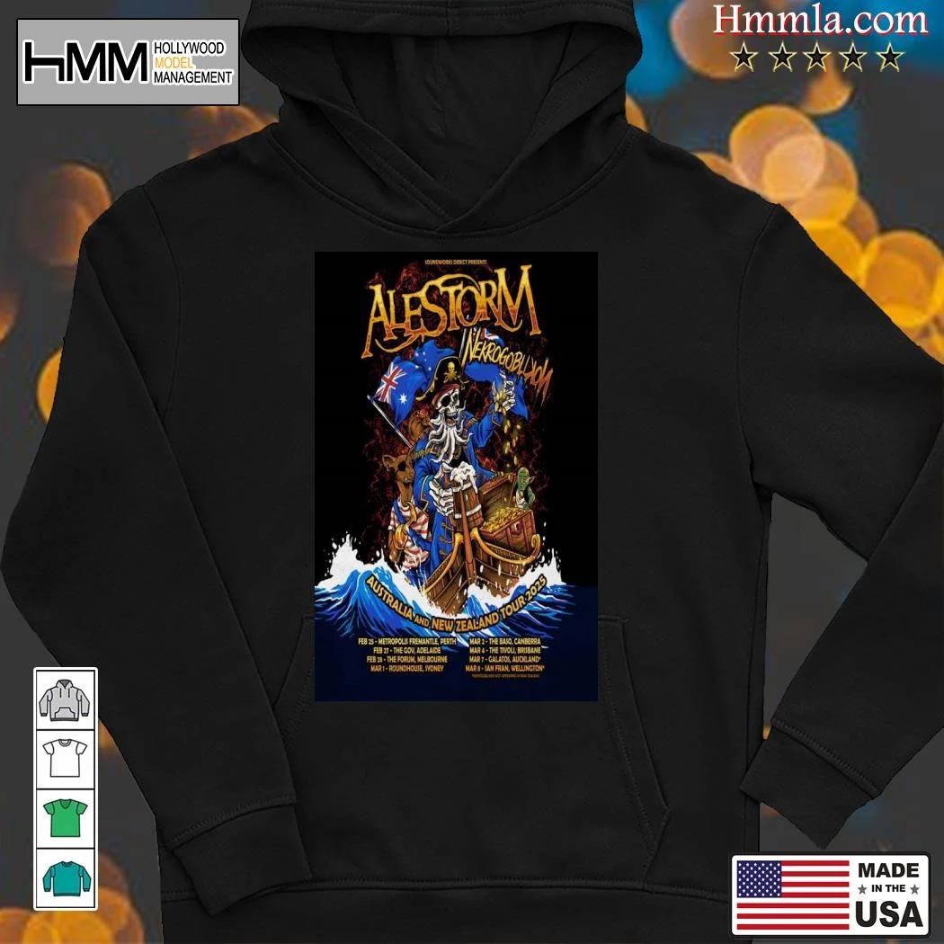 New Alestorm Australia And New Zealand Tour 2025, Alestorm Australia Hoodies