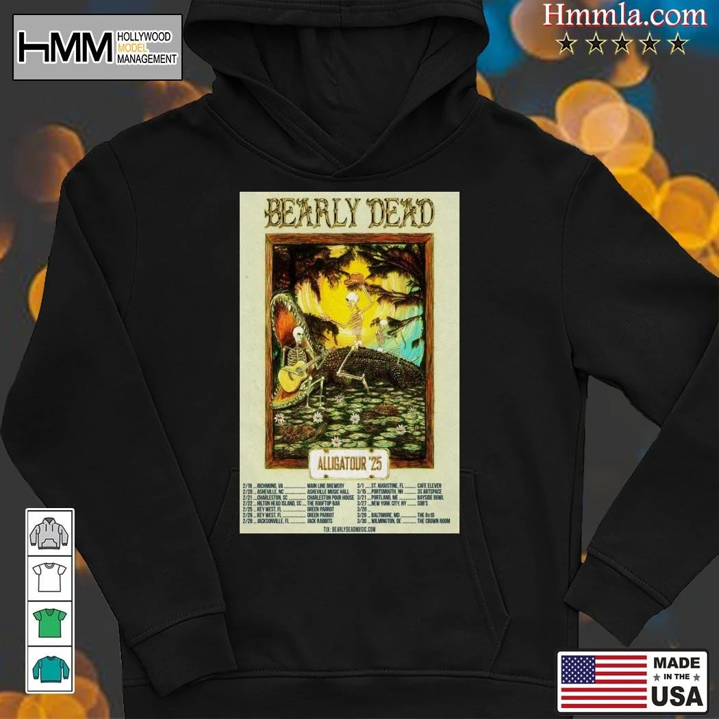 New Bearly Dead Alligatour Tour 2025, Bearly Dead Hoodies