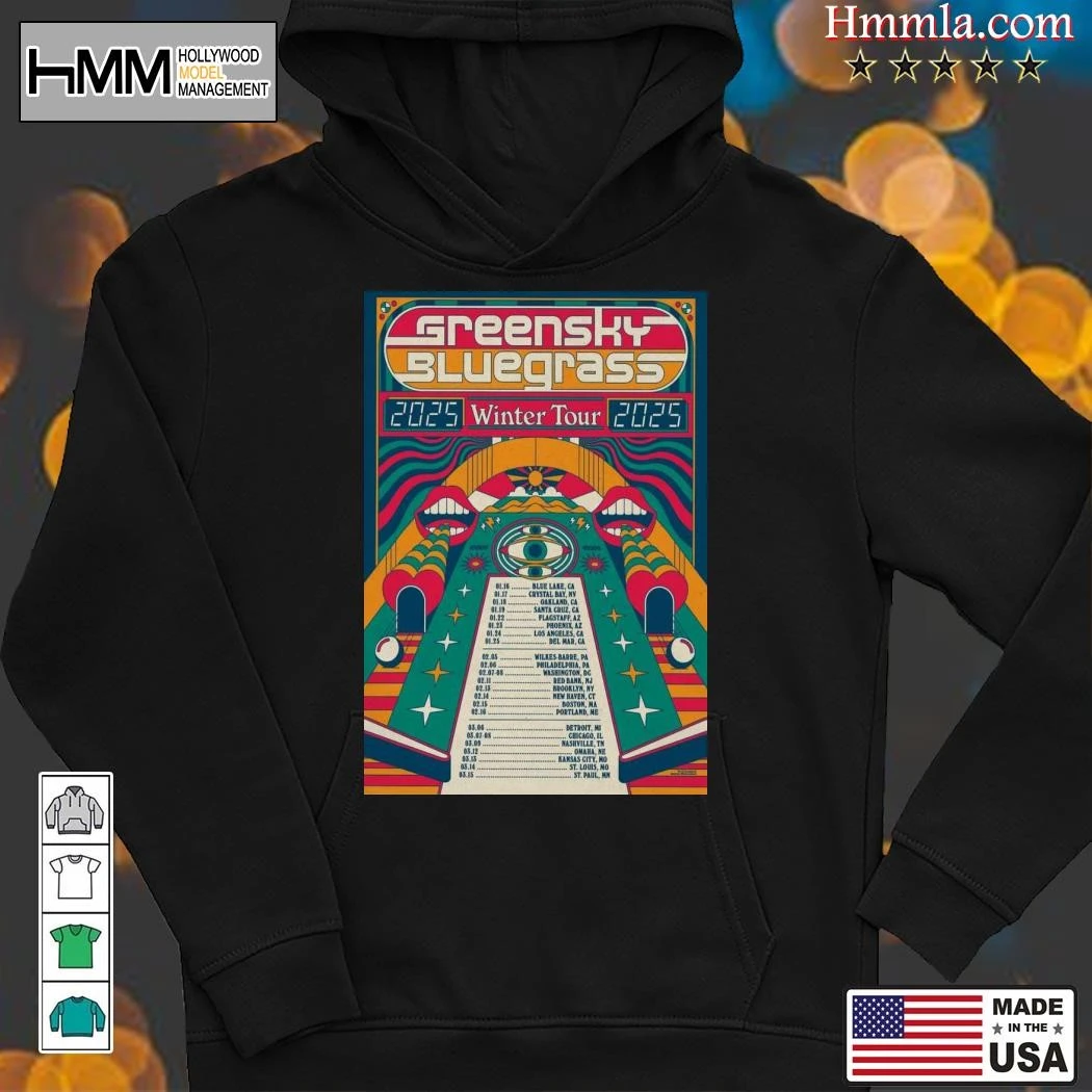 New Greensky Bluegrass Winter Tour 2025, Greensky Bluegrass Hoodies