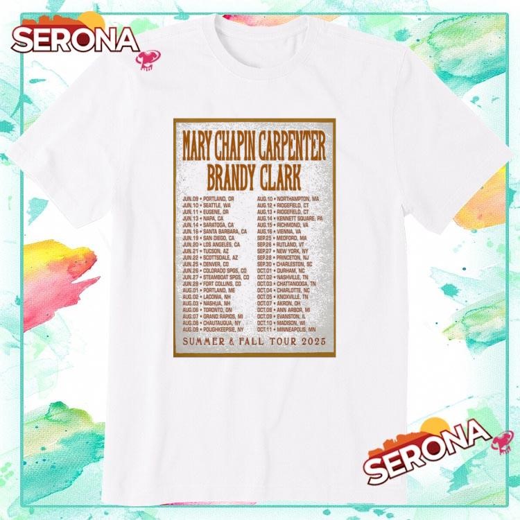 New Clark Summer And Fall Tour 2025 Mary Chapin Carpenter And Y Clark, Clark Summer T-Shirt